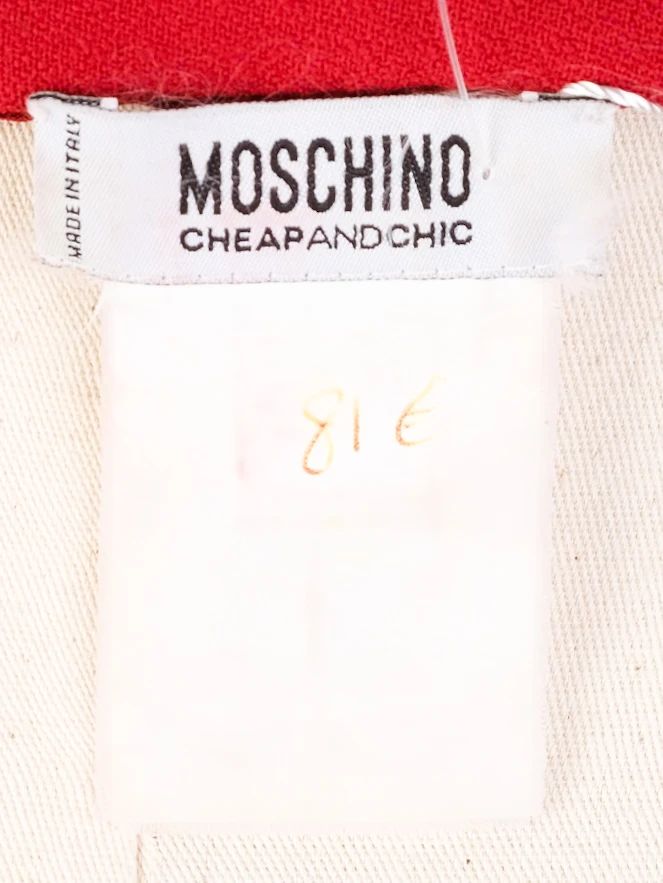 excellent moschino cheap and chic red cotton skirt size m