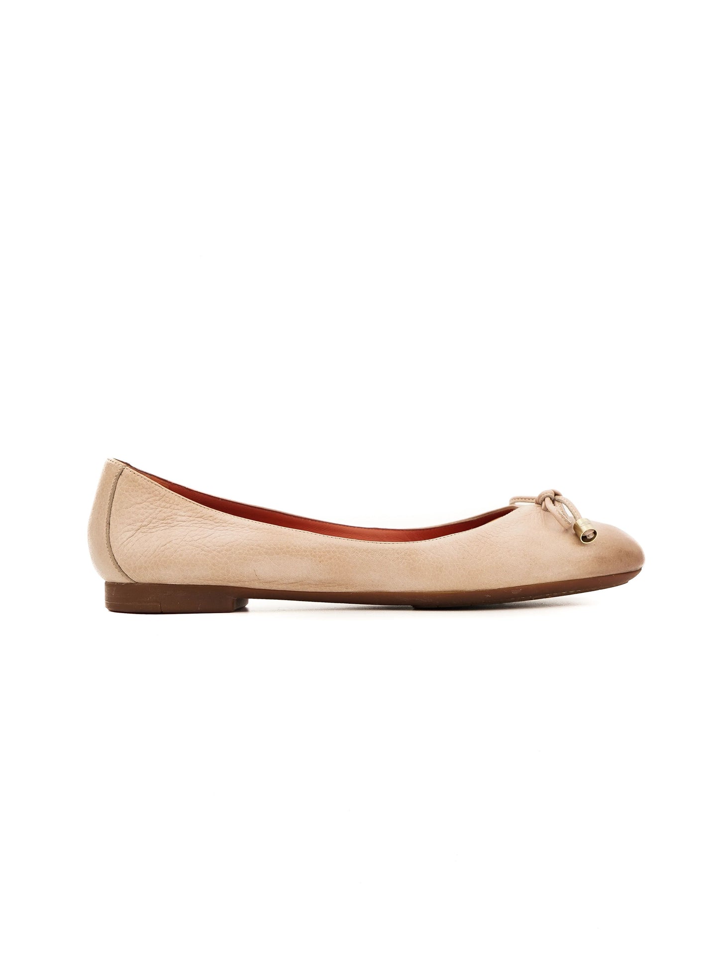 excellent santoni pink leather ballet flats size 36.5