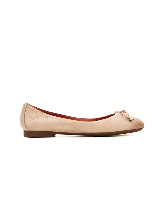 Excellent Santoni Pink Leather Ballet Flats Size 36.5