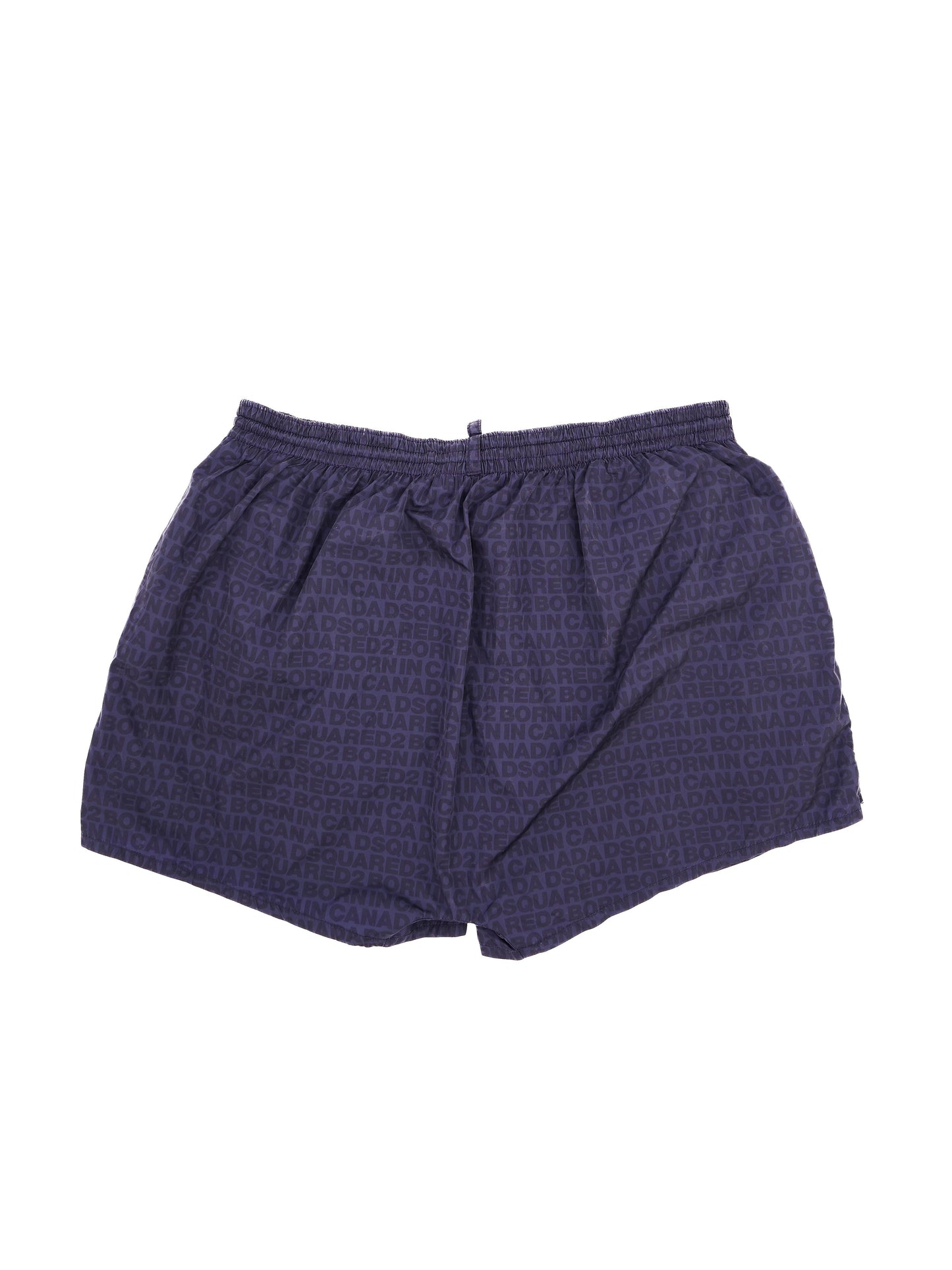 excellent dsquared2 men's shorts blue nylon size m with drawstring
