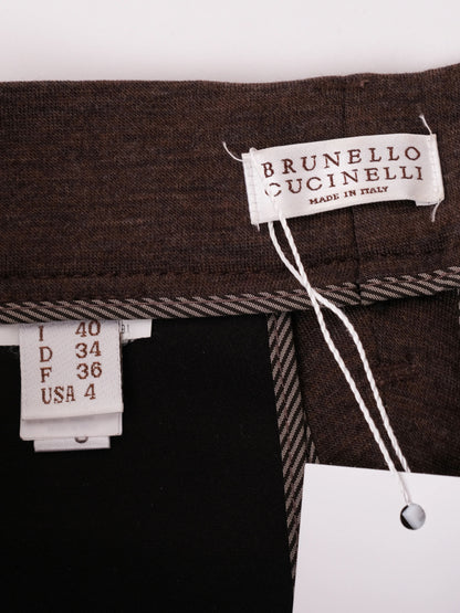 Excellent Brunello Cucinelli Orange Wool Pants Size S
