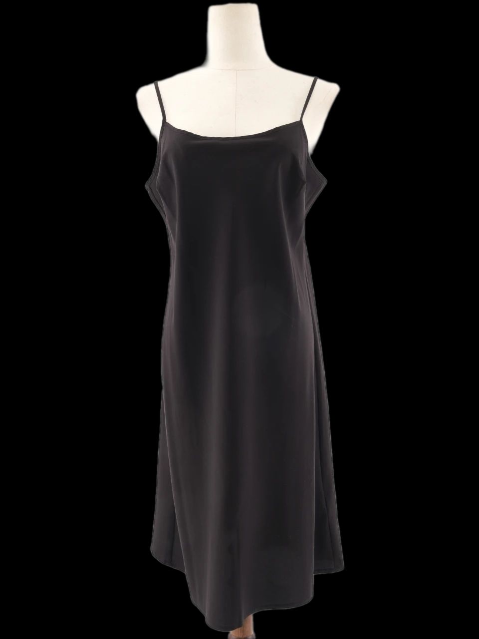 excellent dkny green slip dress xl spaghetti straps polyester