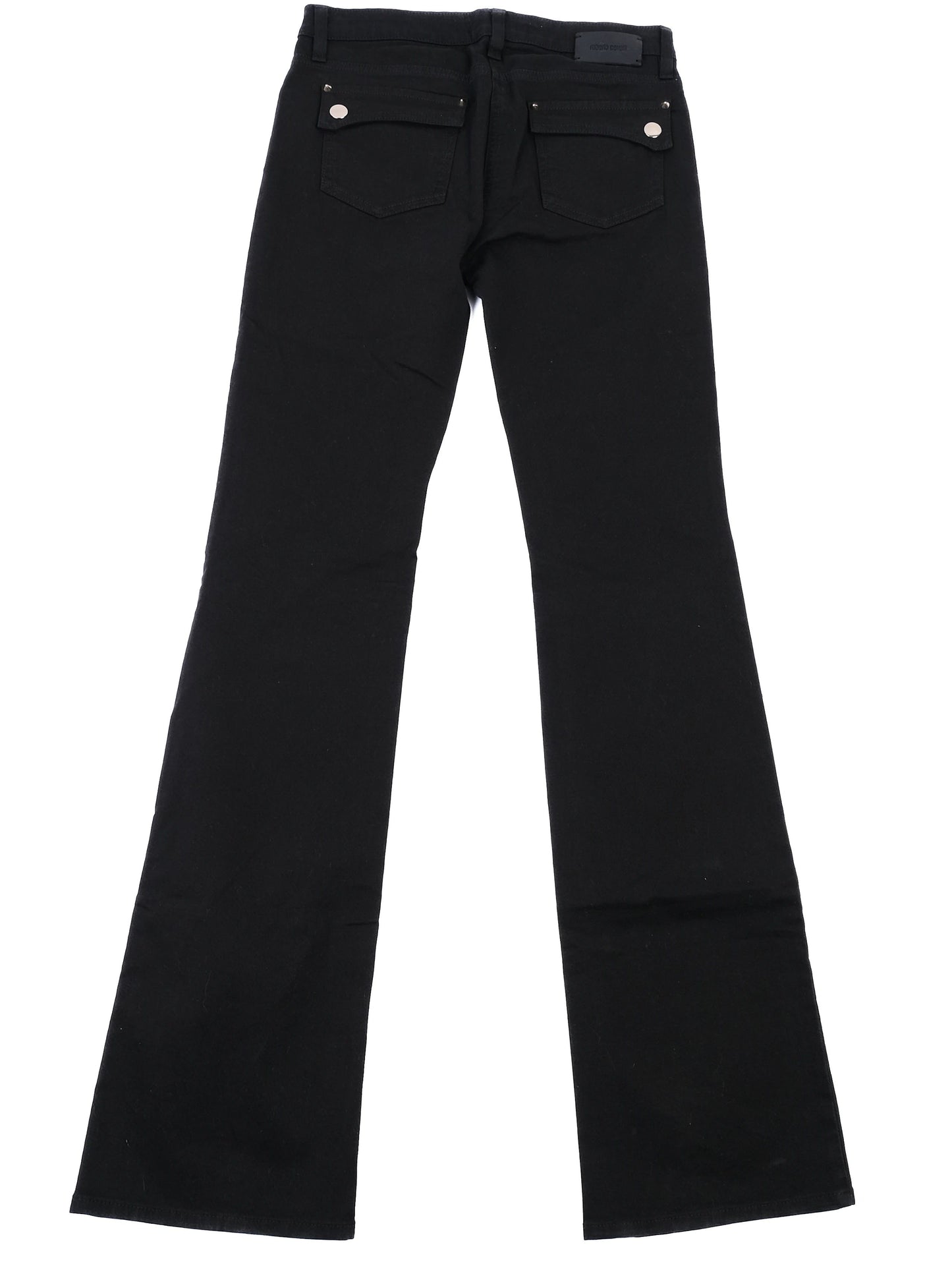 new roberto cavalli black elastane jeans size m