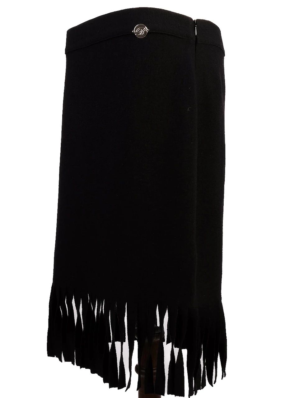 excellent blumarine black women's cardigan fringe detail size s