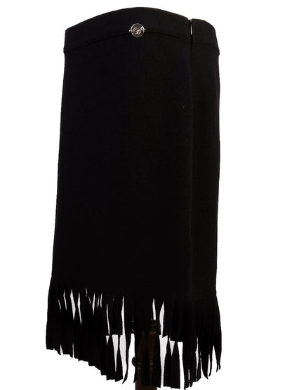 Excellent Blumarine Black Women's Cardigan Fringe Detail Size S