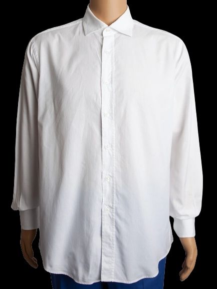 riabella men's white cotton xxl button-up shirt in excellent condition