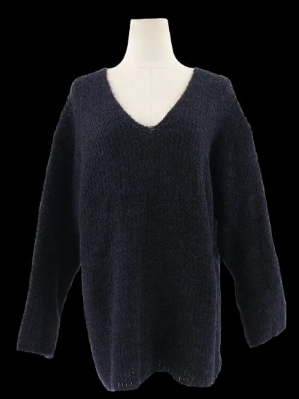 new seebychloe blue nylon long sleeve sweater size m