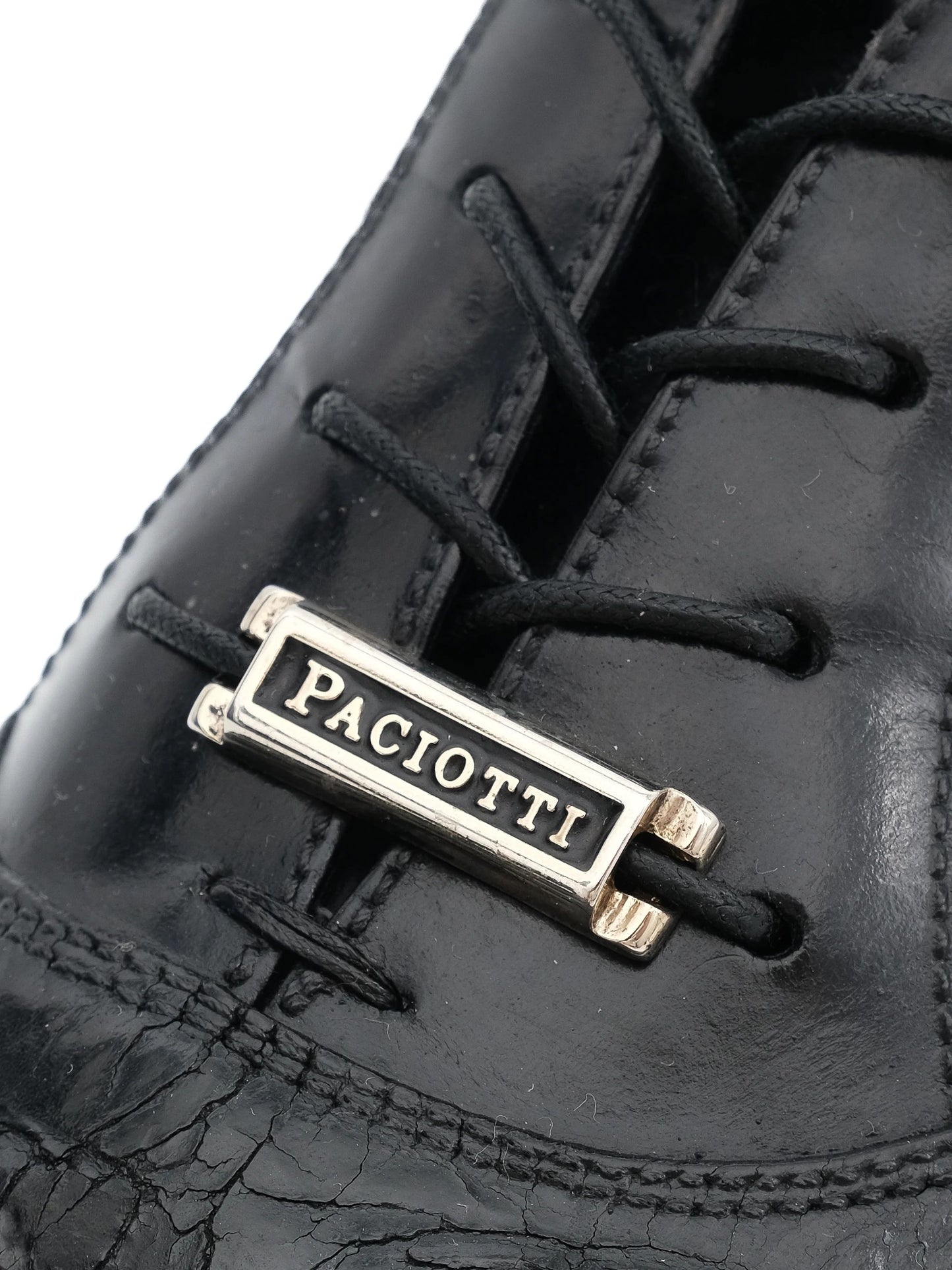 excellent paciotti black leather brogue shoes size 41