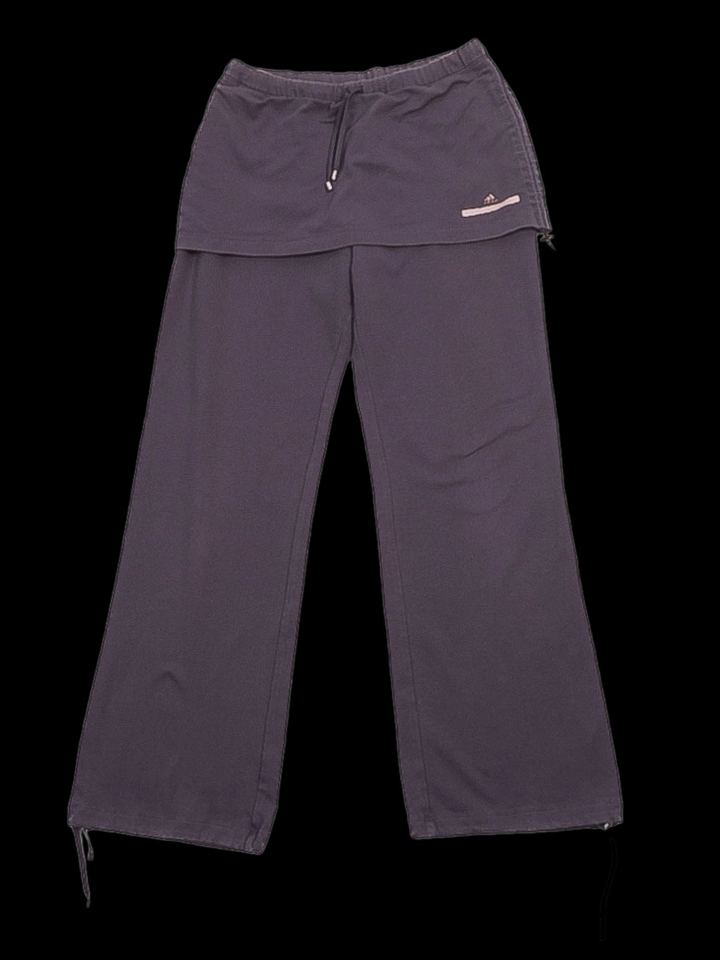 excellent adidas stella mccartney gray pants with skirt overlay size s