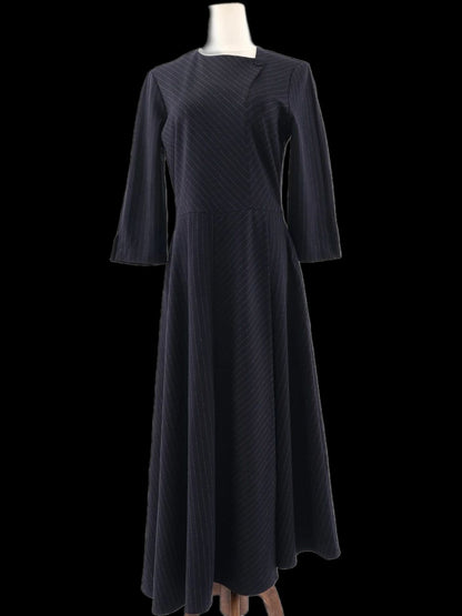 Excellent Marella Black Viscose Long Sleeve Dress Size M