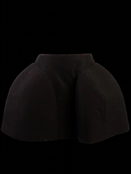 new vera wang black wool structured skirt size s