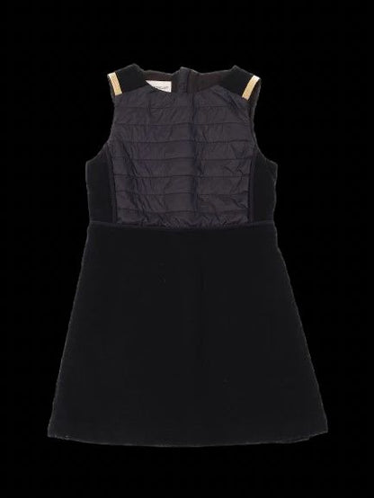 Perfect Moncler Kids Blue Wool Dress Size 8 with Gold Trims