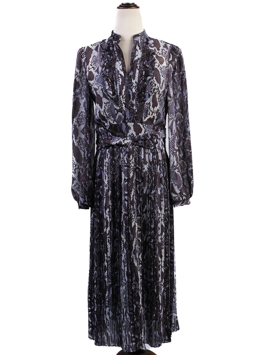 Excellent Karen Millen Purple Snake Print Dress Size N/A