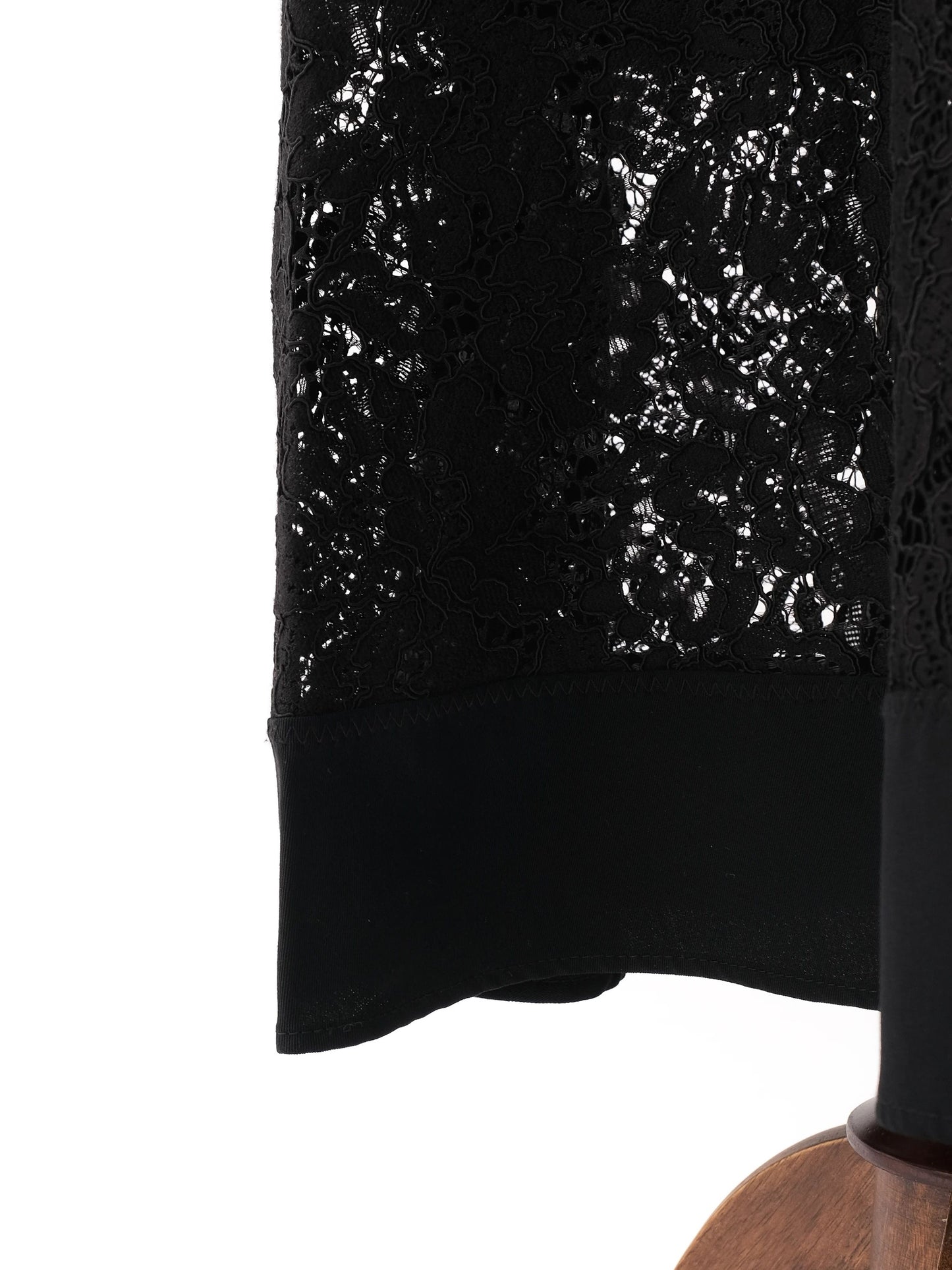 excellent marella black wool dress with lace detailing size n/a