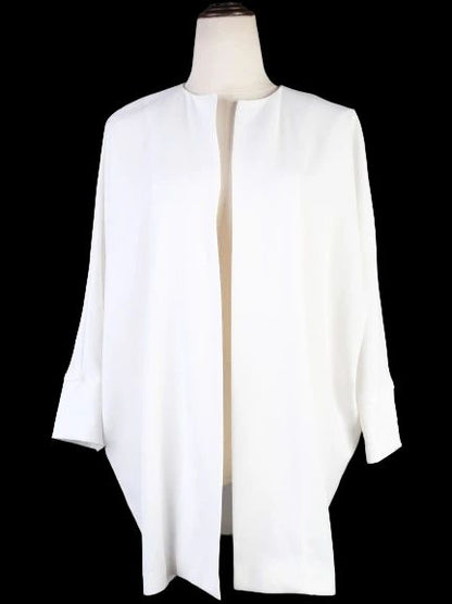Excellent Pinko White Triacetate Jacket Cardigan Size S