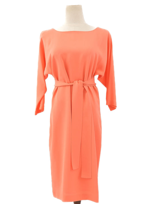 Excellent Diane von Furstenberg Orange Silk Dress Size M