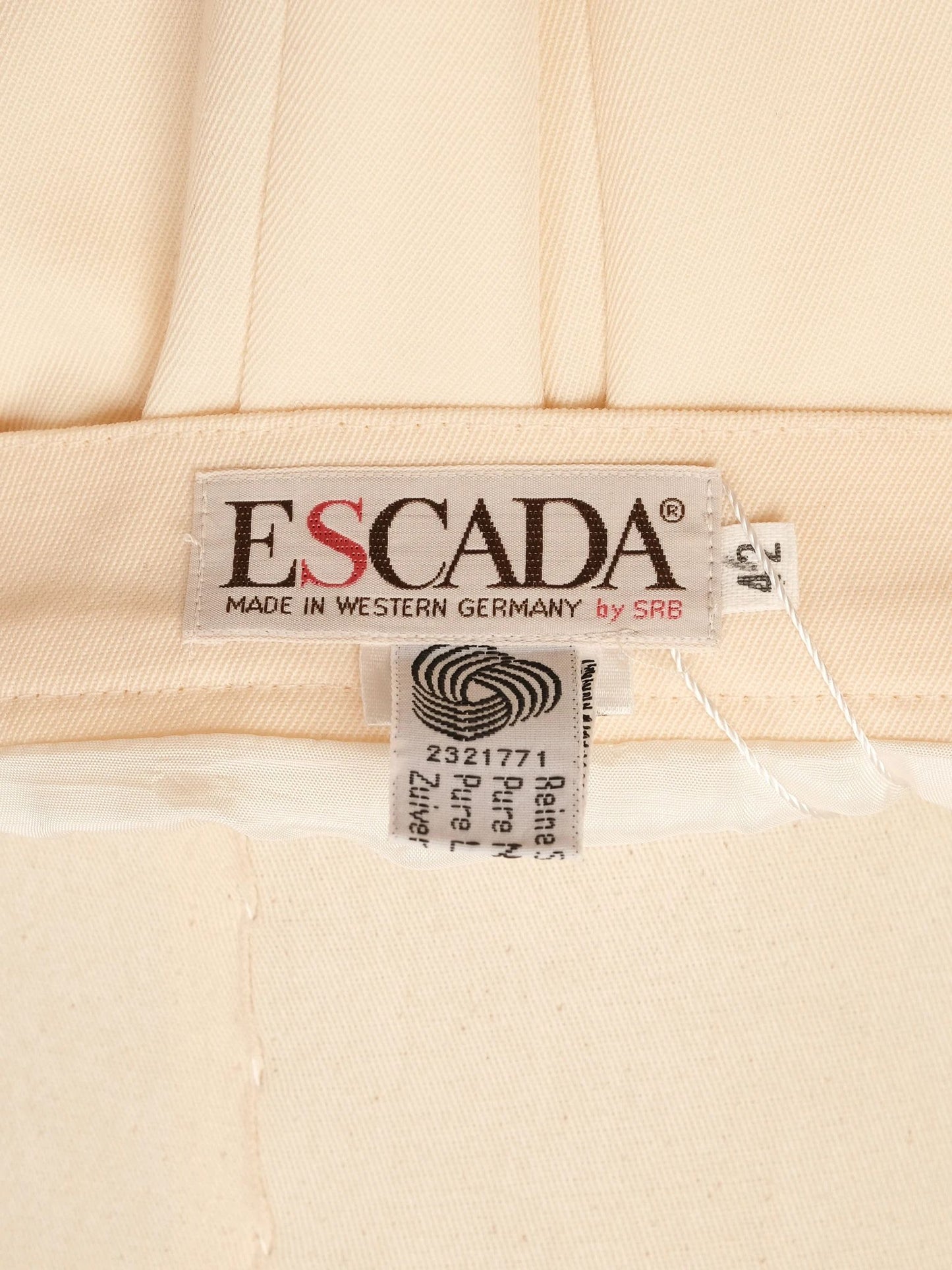 excellent escada yellow pleated skirt size l viscose women