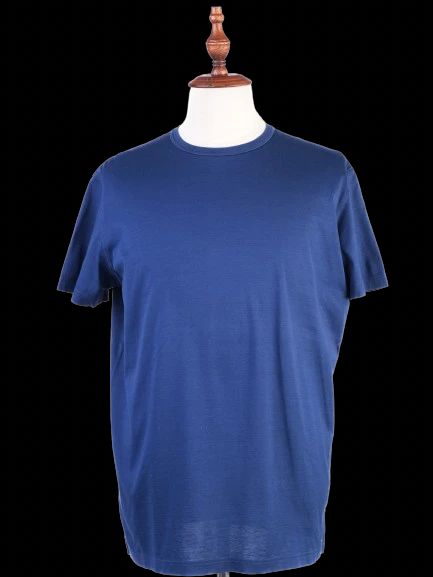 excellent gran sasso blue cotton t-shirt size xl men made in italy
