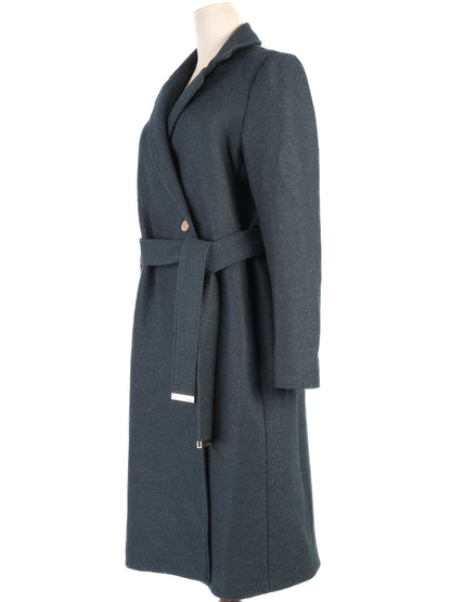 Excellent Ted Baker Women's Green Wool Overcoat Size S