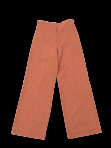 excellent cos wide-leg trousers orange wool size s