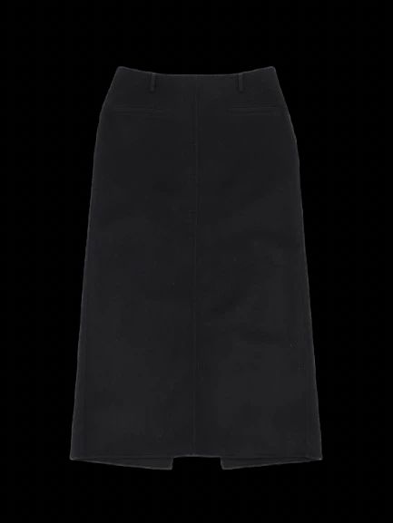new cos black wool skirt with slit size m