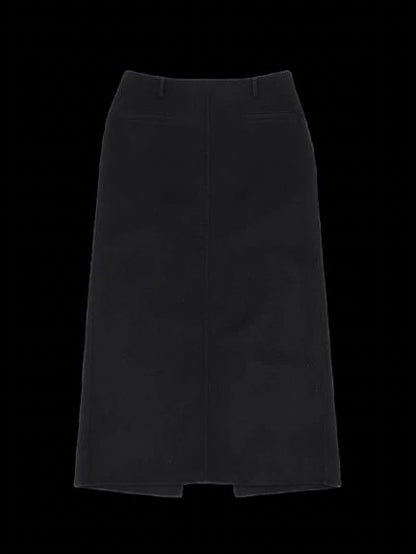 NEW COS Black Wool Skirt With Slit Size M