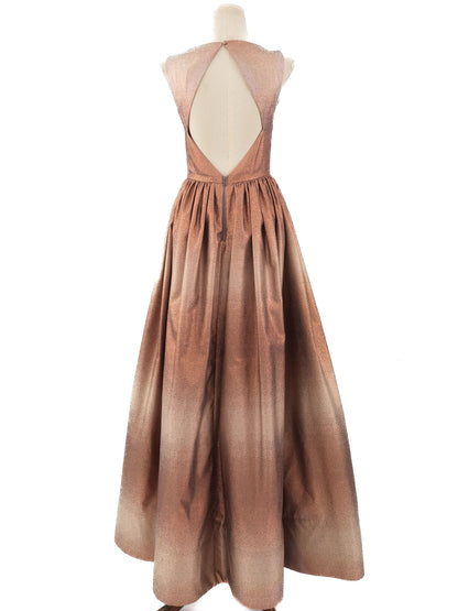 Excellent Alice+Olivia Orange Sleeveless Gown Size L Polyester