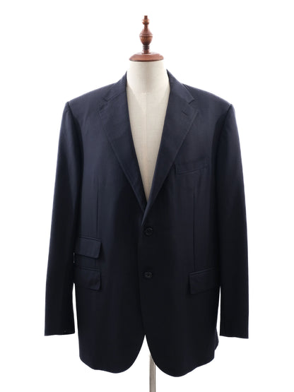 Corneliani Excellent Blue Wool Suit Jacket Size 3XL