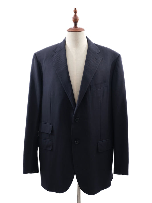Corneliani Excellent Blue Wool Suit Jacket Size 3XL