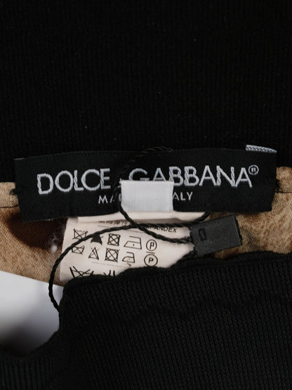 Excellent Dolce Gabbana Leopard-Print Silk Leggings Size M
