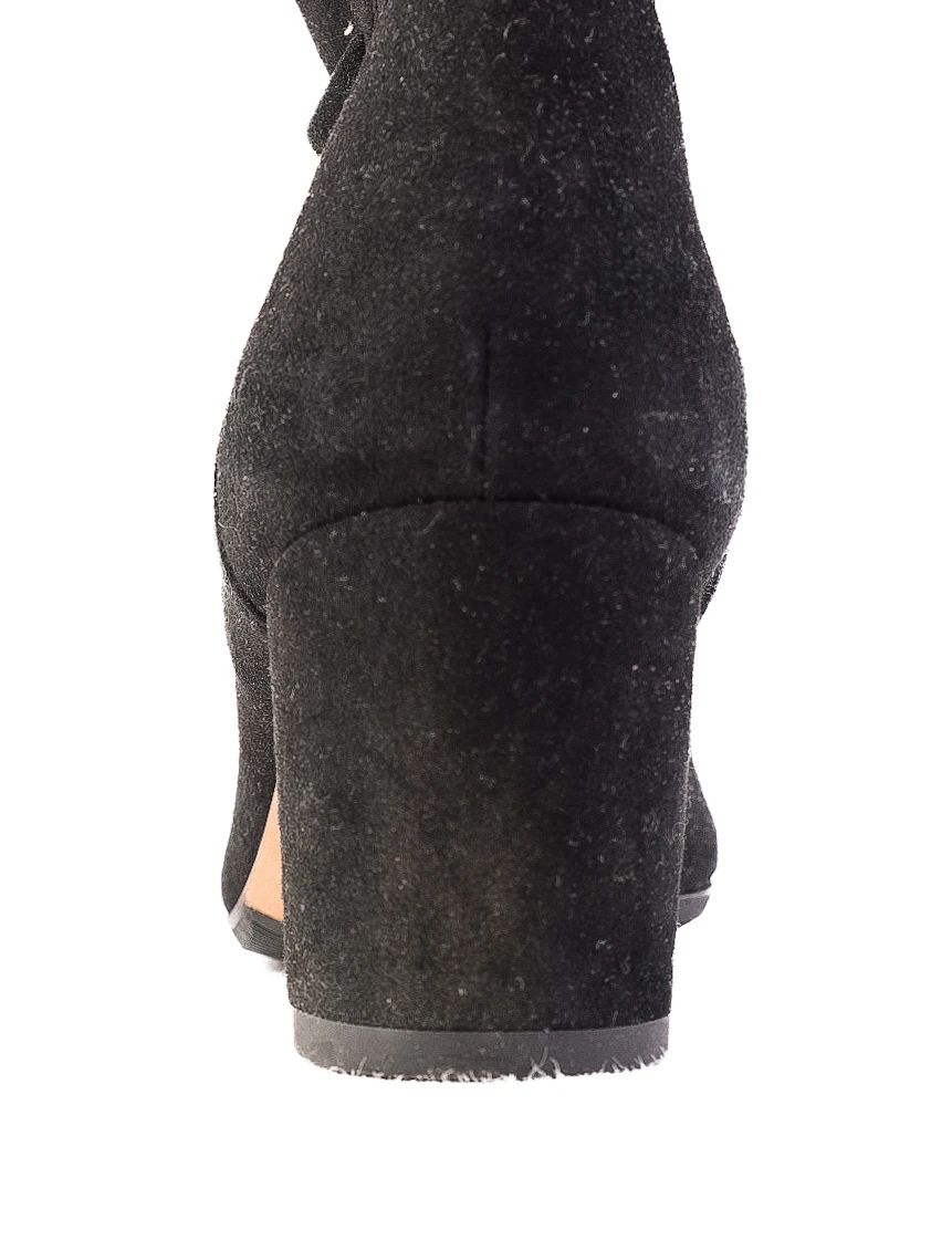 valentino black leather over-the-knee boots size 37.5 excellent condition