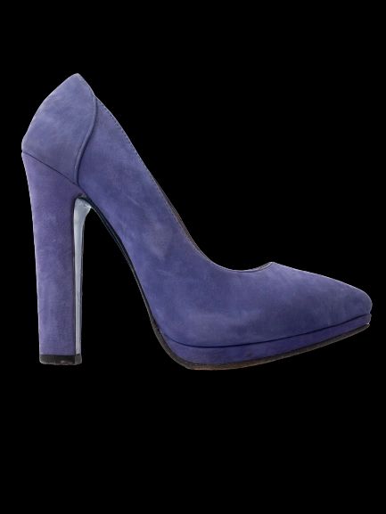 Excellent Versace Purple Suede High-Heeled Shoes Size 37