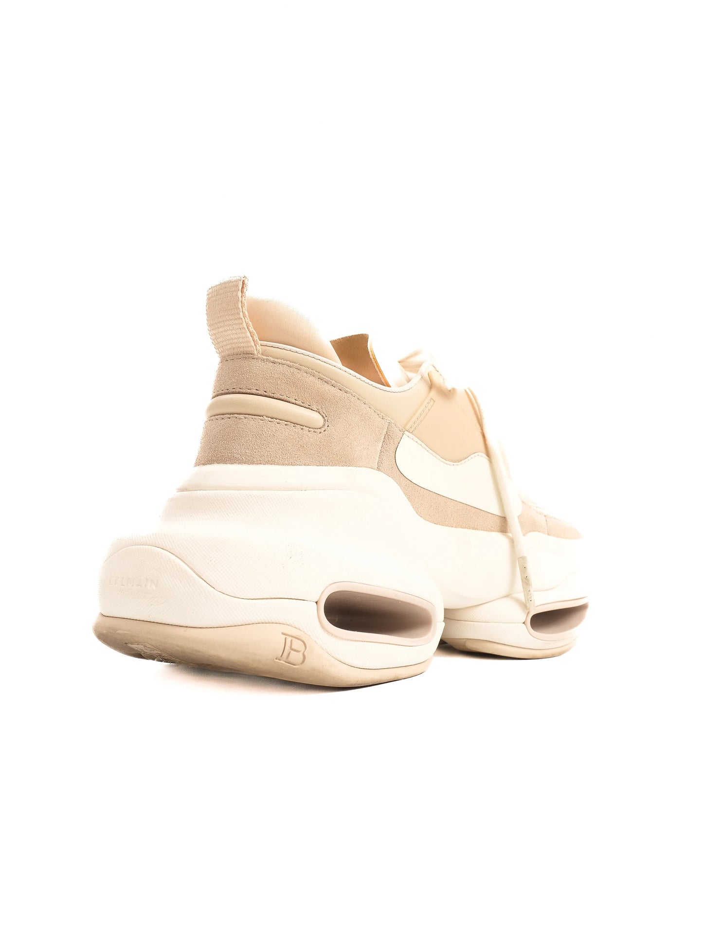average balmain yellow textile sneakers with chunky sole design