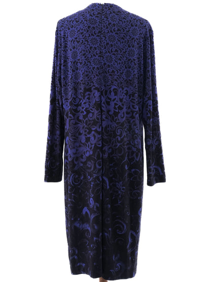 Escada Excellent Condition Purple Viscose Midi Dress Size XL