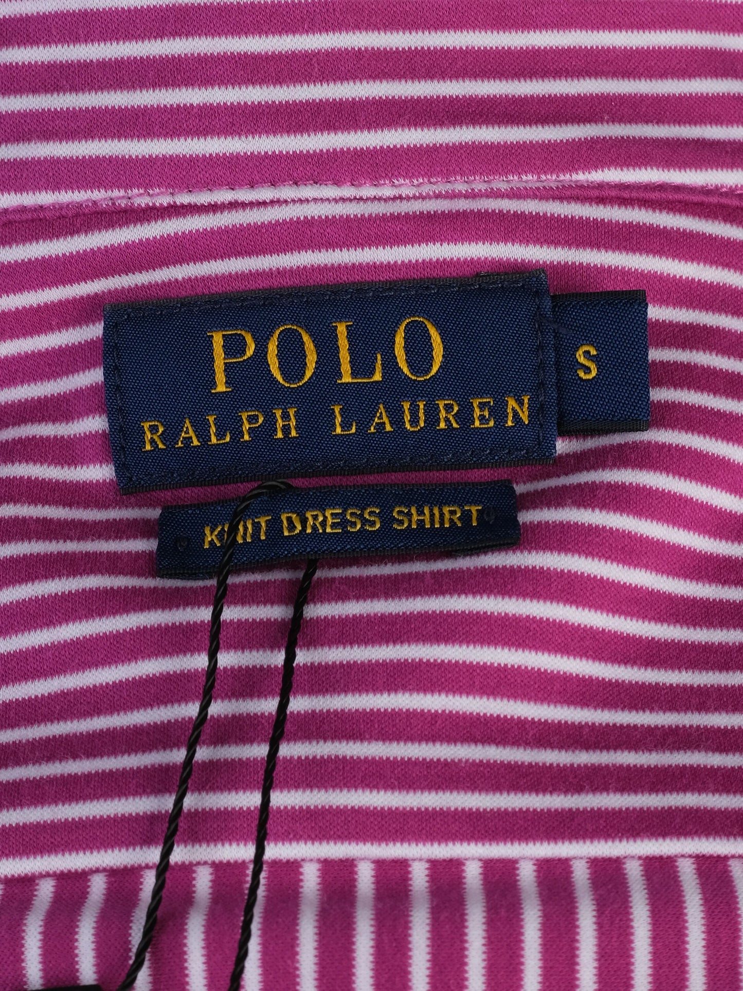 excellent polo ralph lauren pink striped cotton shirt size s