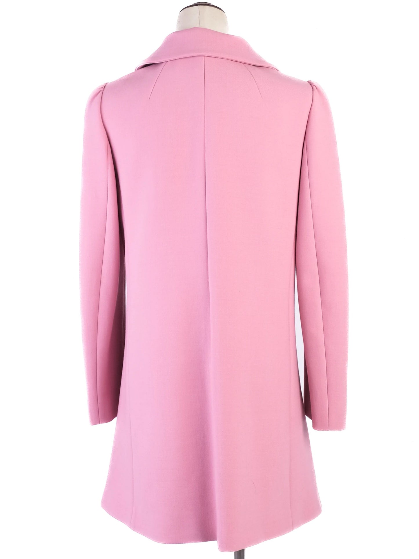 excellent red valentino pink wool women's coat size l