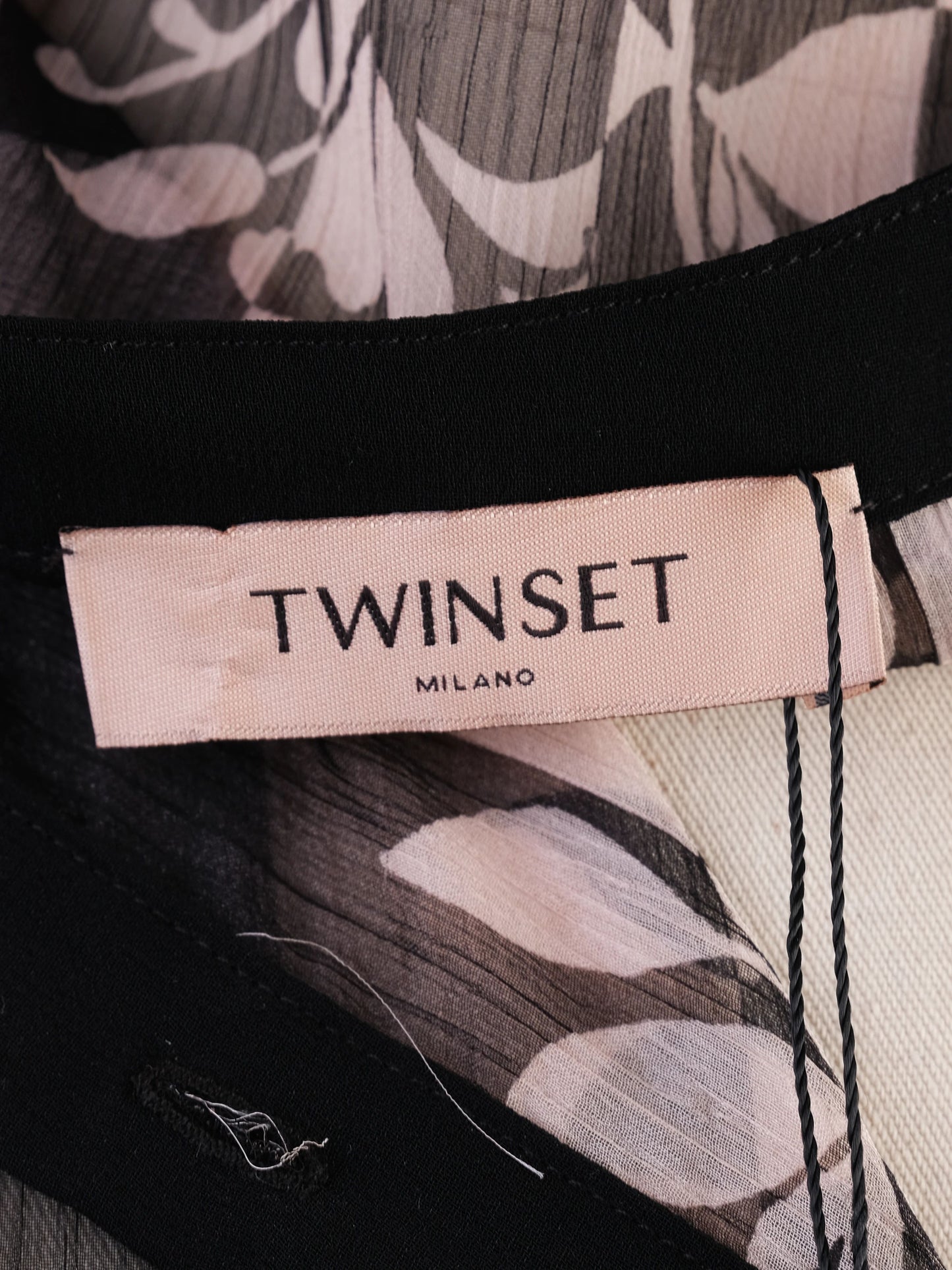 twinset long striped dress floral patterns size l excellent condition