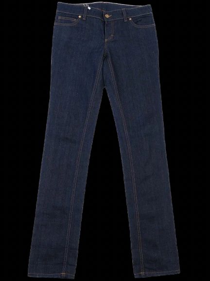 excellent gucci blue denim jeans women's size - made in italy