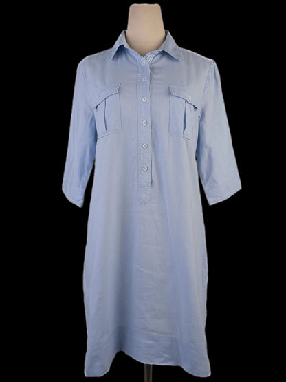 Average Burberry London Light Blue Shirt Dress Size S