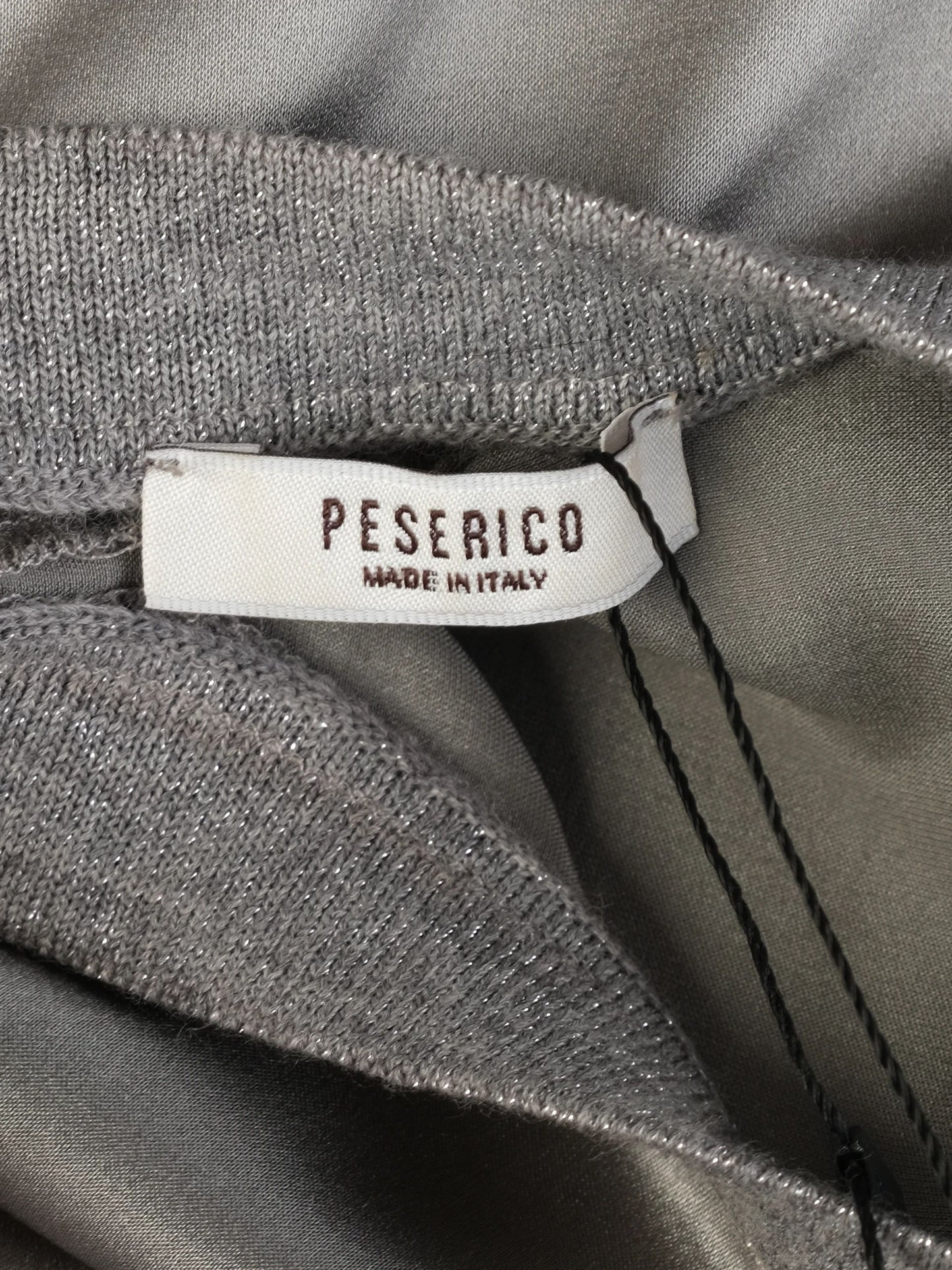 excellent peserico gray silk blouse size m for women