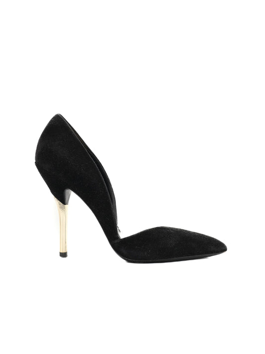 Excellent Stella Luna Black Genuine Suede Stiletto Heels Size 35