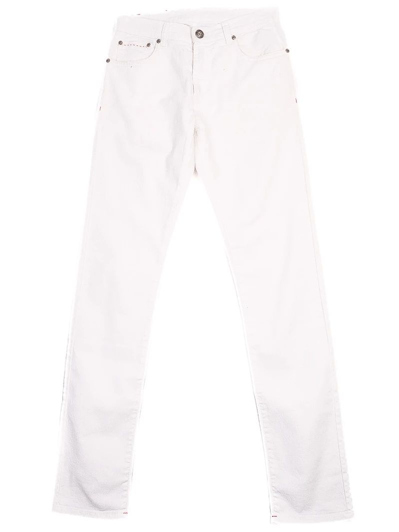 perfect isaia women's white cotton jeans size m