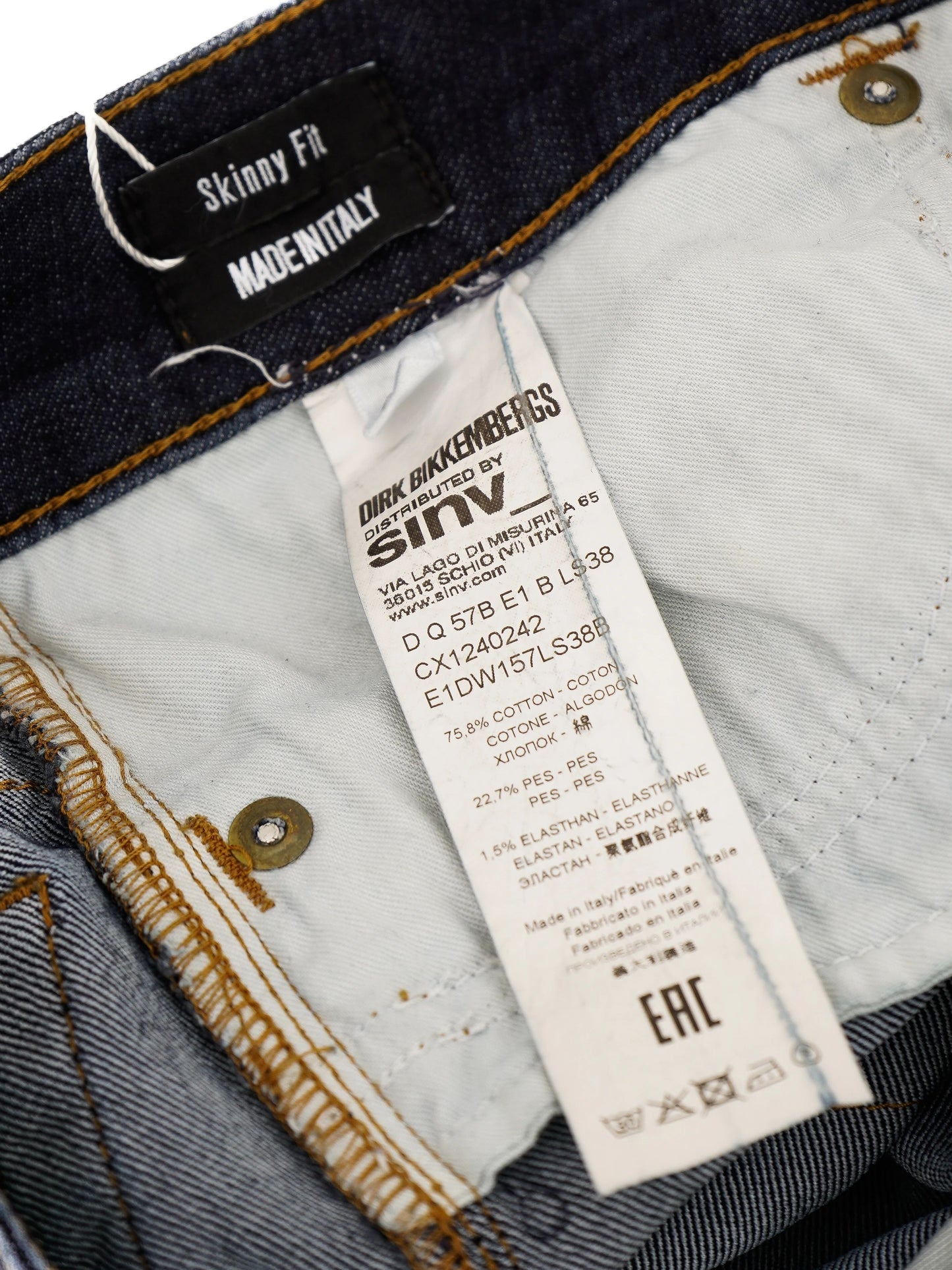 perfect bikkembergs dark blue jeans size s women polyester