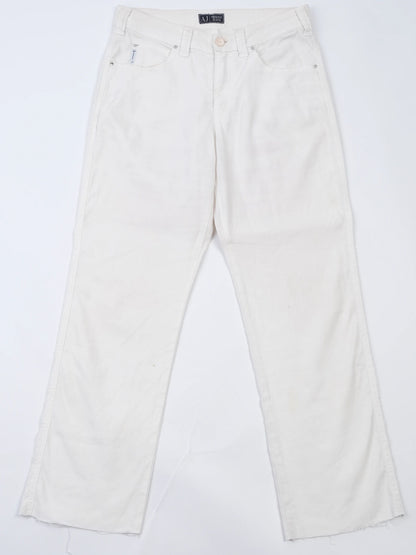 Excellent Armani Jeans White Cotton Size M Women's Jeans