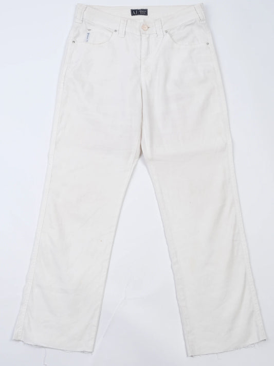 Excellent Armani Jeans White Cotton Size M Women's Jeans
