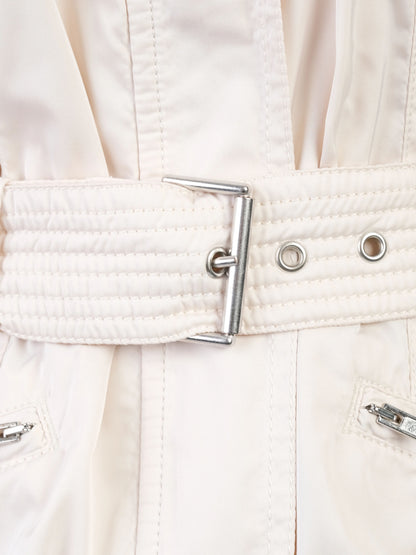 Excellent Red Valentino Cream Jacket Women's Size - Stylish Belted Design