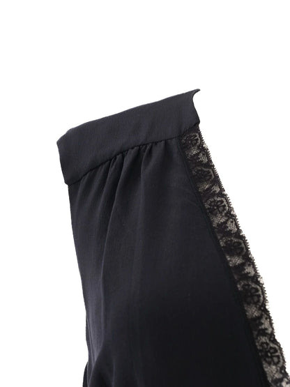 Prada Black Silk Dress with Lace Detailing Size L Excellent