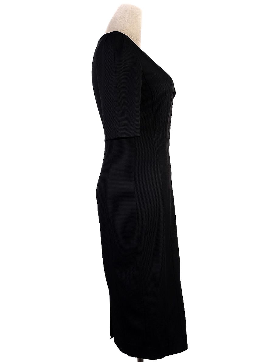 perfect emporio armani black nylon dress size s v-neck short sleeves