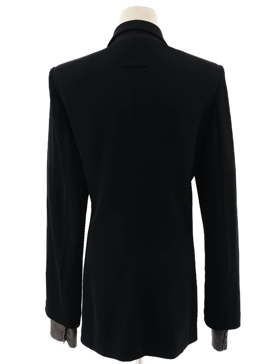 excellent jean-paul gaultier black wool blazer size xl for women