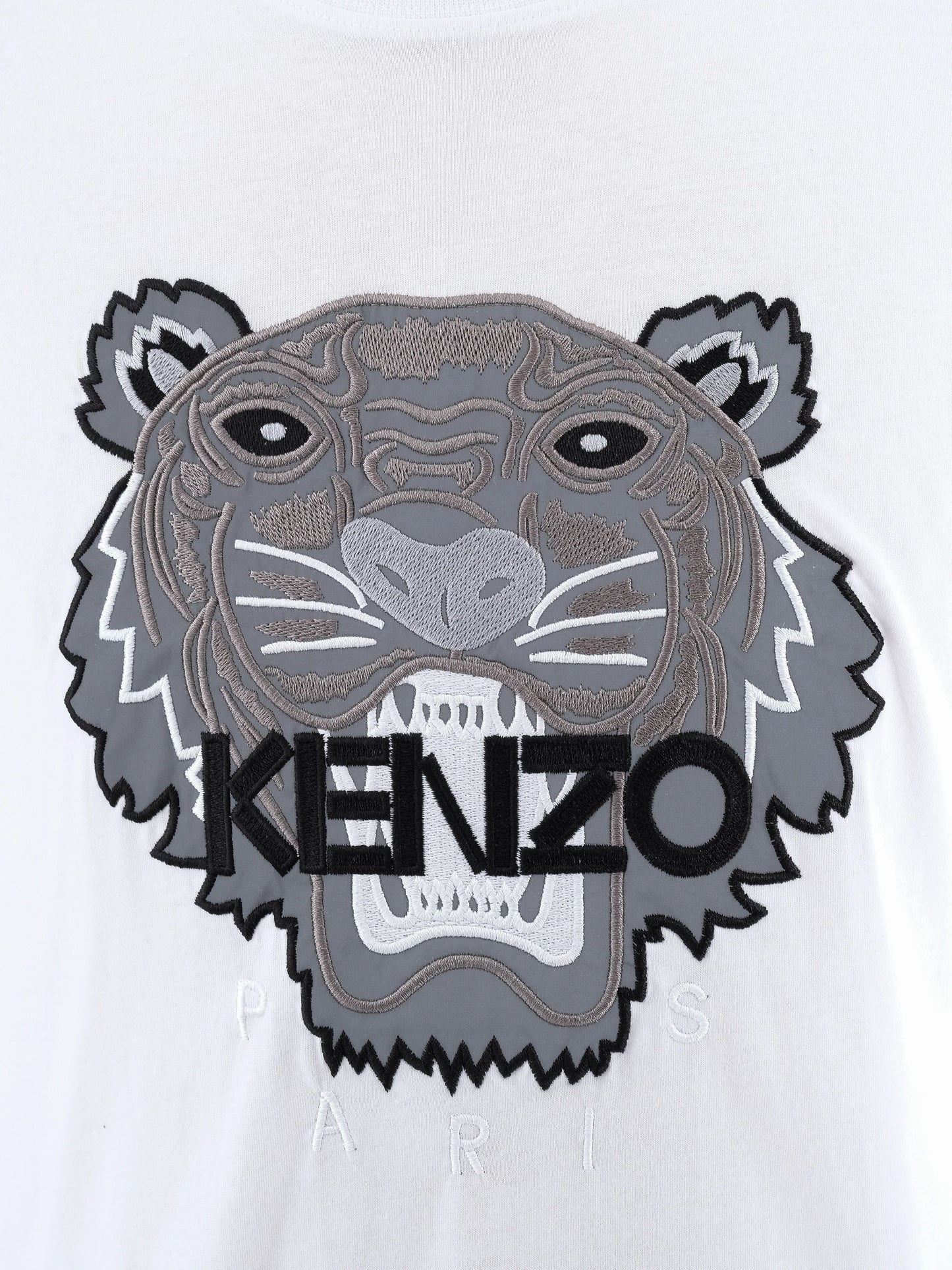 excellent kenzo white t-shirt men's m cotton graphic tiger design